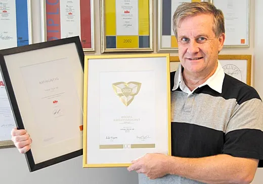 Ingvar Öberg med diplomen